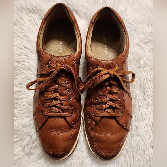 Cole Hann Vartan Sport Oxford Leather Shoes British Tan Antique Size 11 main image 7